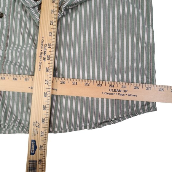 Eddie Bauer Shirt Mens XXL Green Plaid Button Down Long Sleeve Striped - Picture 7 of 7